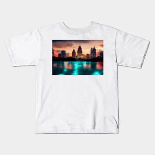 Kuala Lumpur City Skyline Golden Clouds / Kuala Lumpur - Malaysia Kids T-Shirt